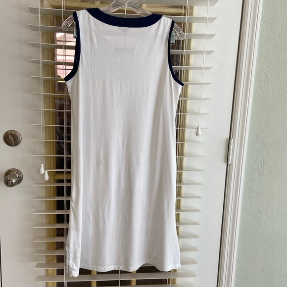 Talbots navy and white beach coverup - Picture 2 of 8